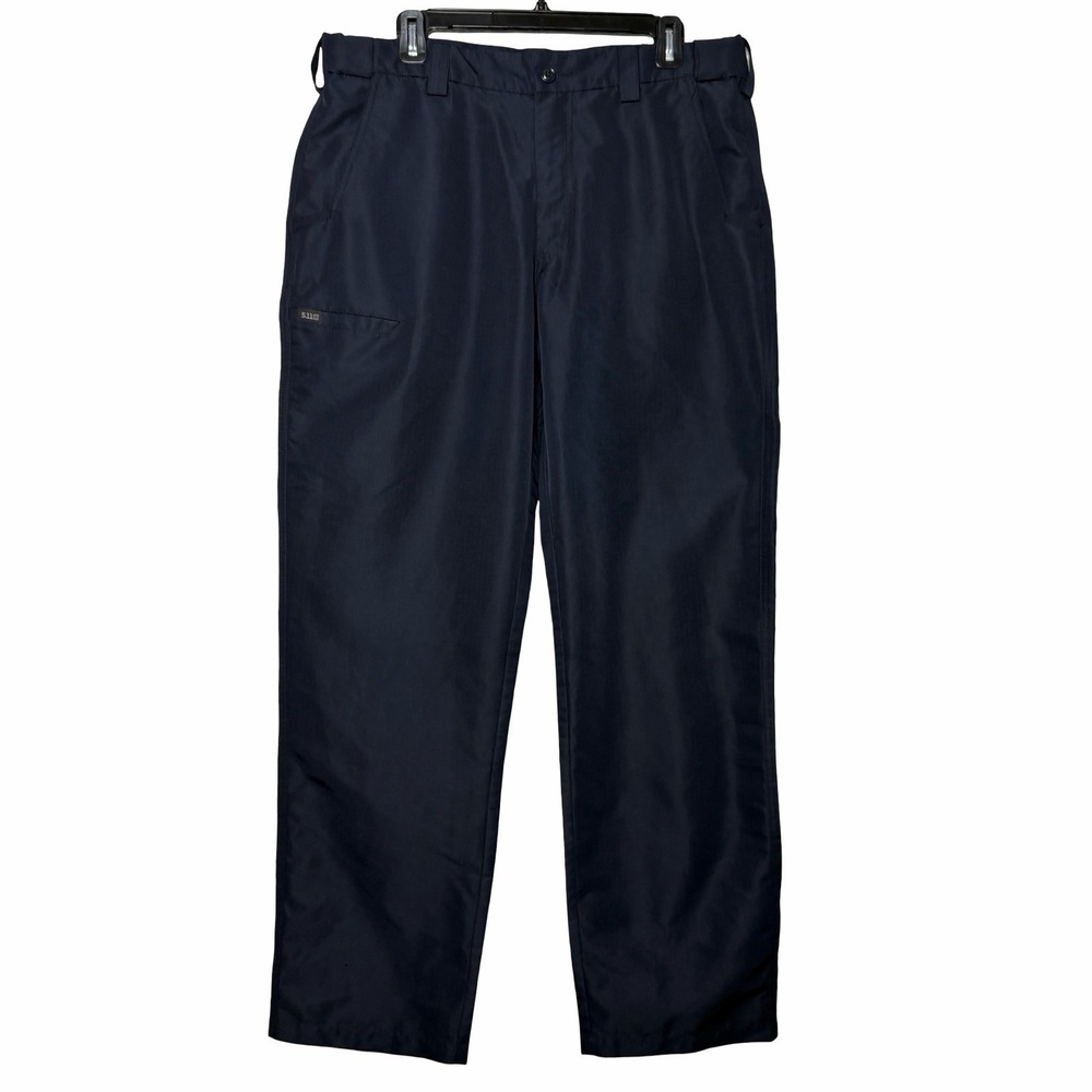 5.11 Tactical Fast-Tac Pants Mens 36x32 Navy Ripstop Uniform Workwear Duty
